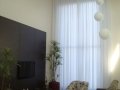 cortina de voil cristal com forro e pregas americana
